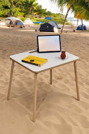 Hanah Home Mesa de Camping Plegable Ck-33 Blanca
